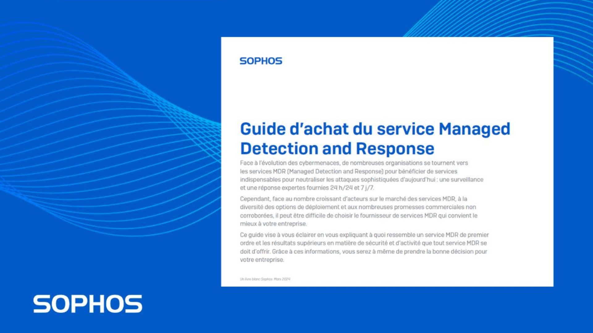 Guide d’achat de services MDR (Managed Detection and Response)