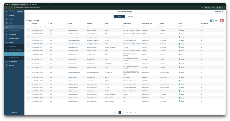 Tableau de bord de la sécurité Zero Trust pour les MSP sur la console Xage Security.